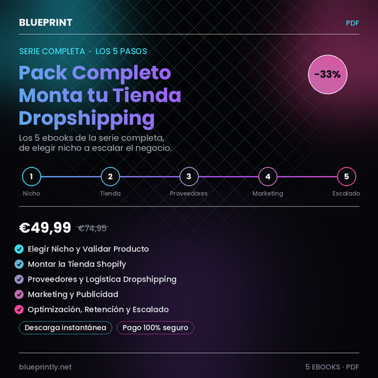 Pack Completo — Monta tu Tienda Dropshipping (5 Ebooks)