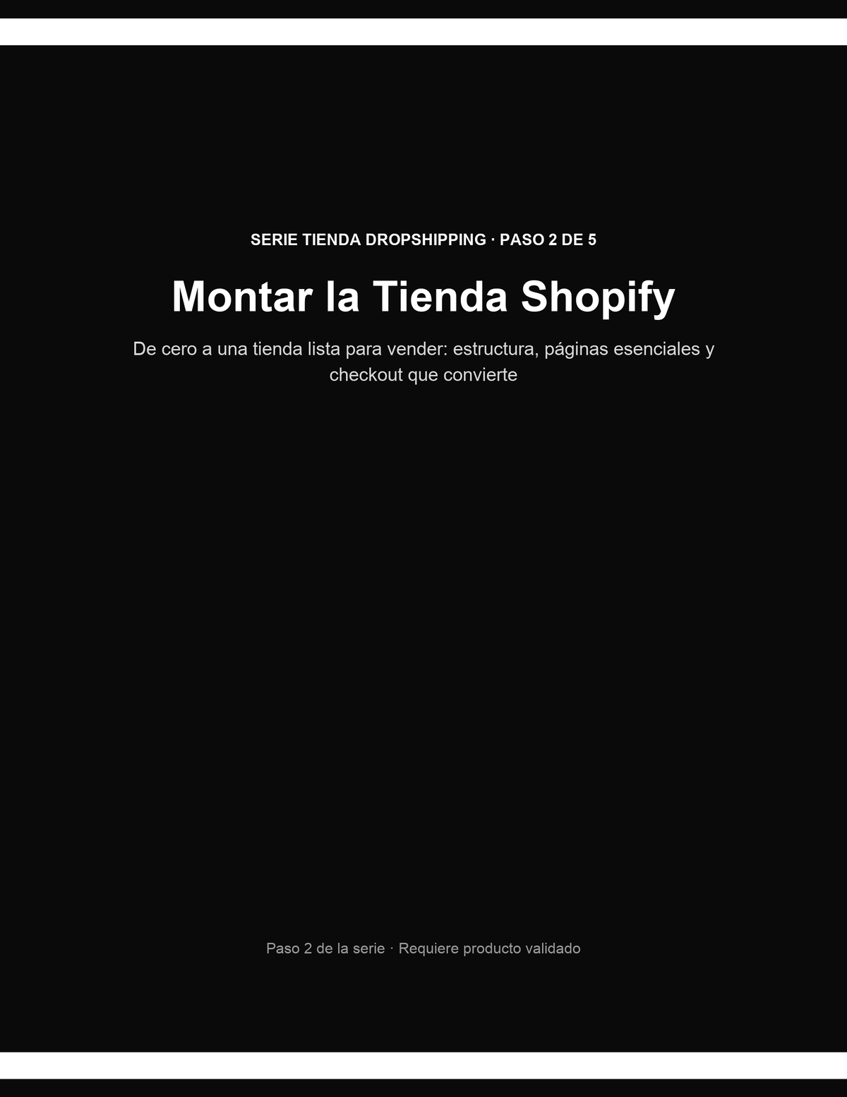 Montar la Tienda Shopify — Paso 2 de 5